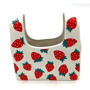 Room 2 Room Fun 8" Strawberry Ceramic Tote Vase
